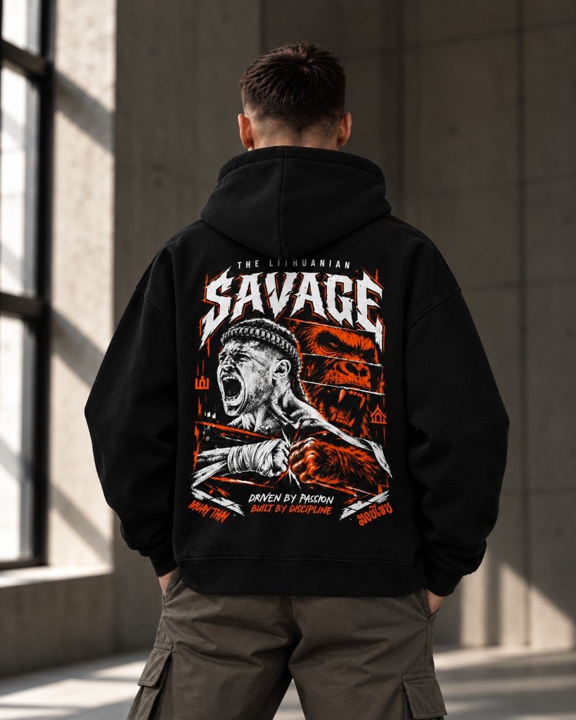 LITHUANIAN SAVAGE HEAVYWEIGHT HOODIE - Image 4